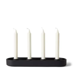 Adventsljusstake Betong Svart