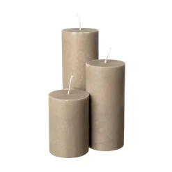 Blockljus Stearin 20x7cm Beige