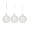 Juldekoration Glas 6,5cm 3-p Frostad