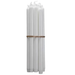 Kronljus Stearin 35cm 10-p Vit
