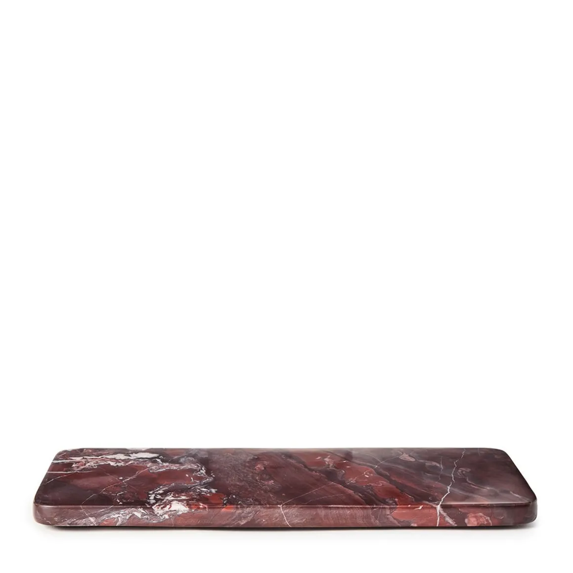 Serveringsbräda 35x15cm Marmor Vinröd